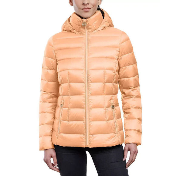 Michael Kors Women's Hooded Packable Down Puffer Coat Desert Flower Size XL - Picture 1 of 4